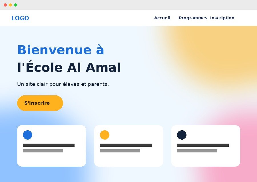 Exemple de site pour école