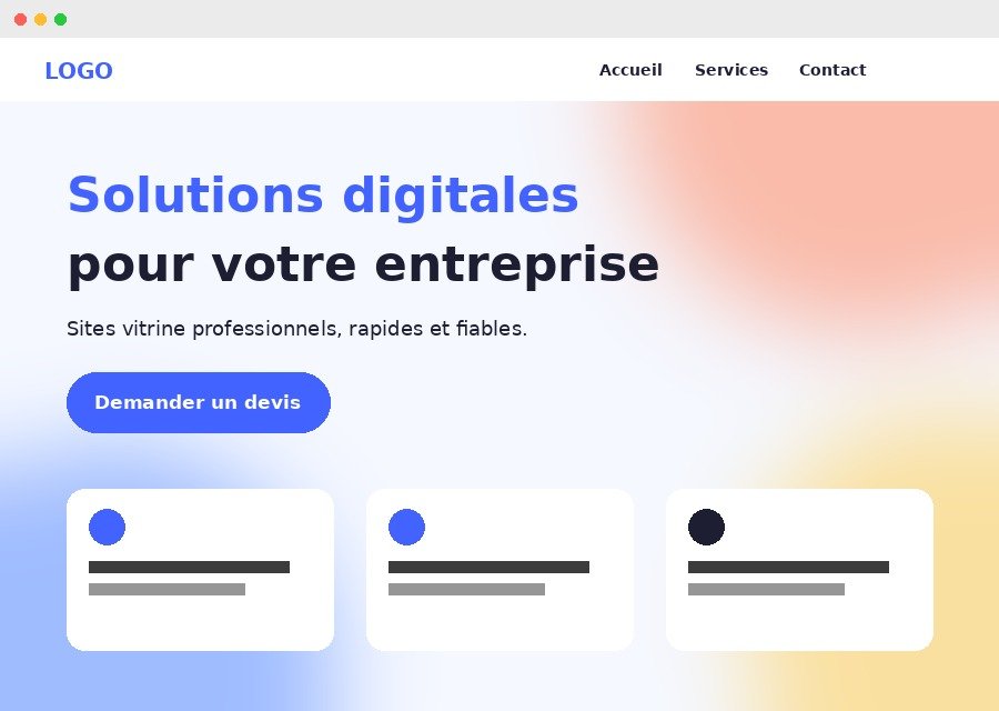 Exemple de site pour entreprise