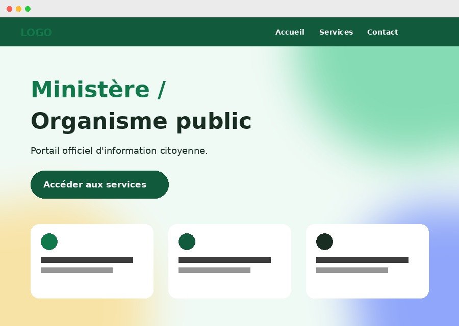 Exemple de site pour organisme public